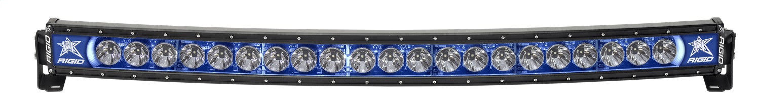 RIGID Radiance Plus Curved Bar, Broad-Spot Optic, 40 Inch With Blue Backlight-34001