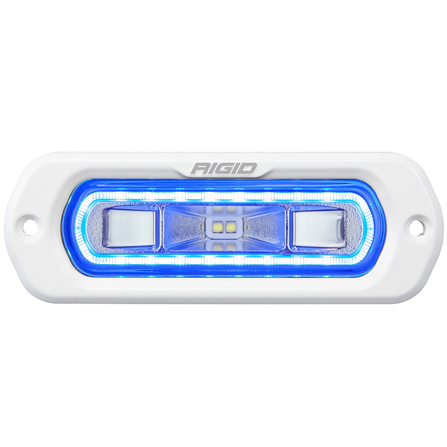 RIGID Industries SR-L Series Marine Spreader Pod 2 Wire Flush Mount White Housing With Blue Halo-51201