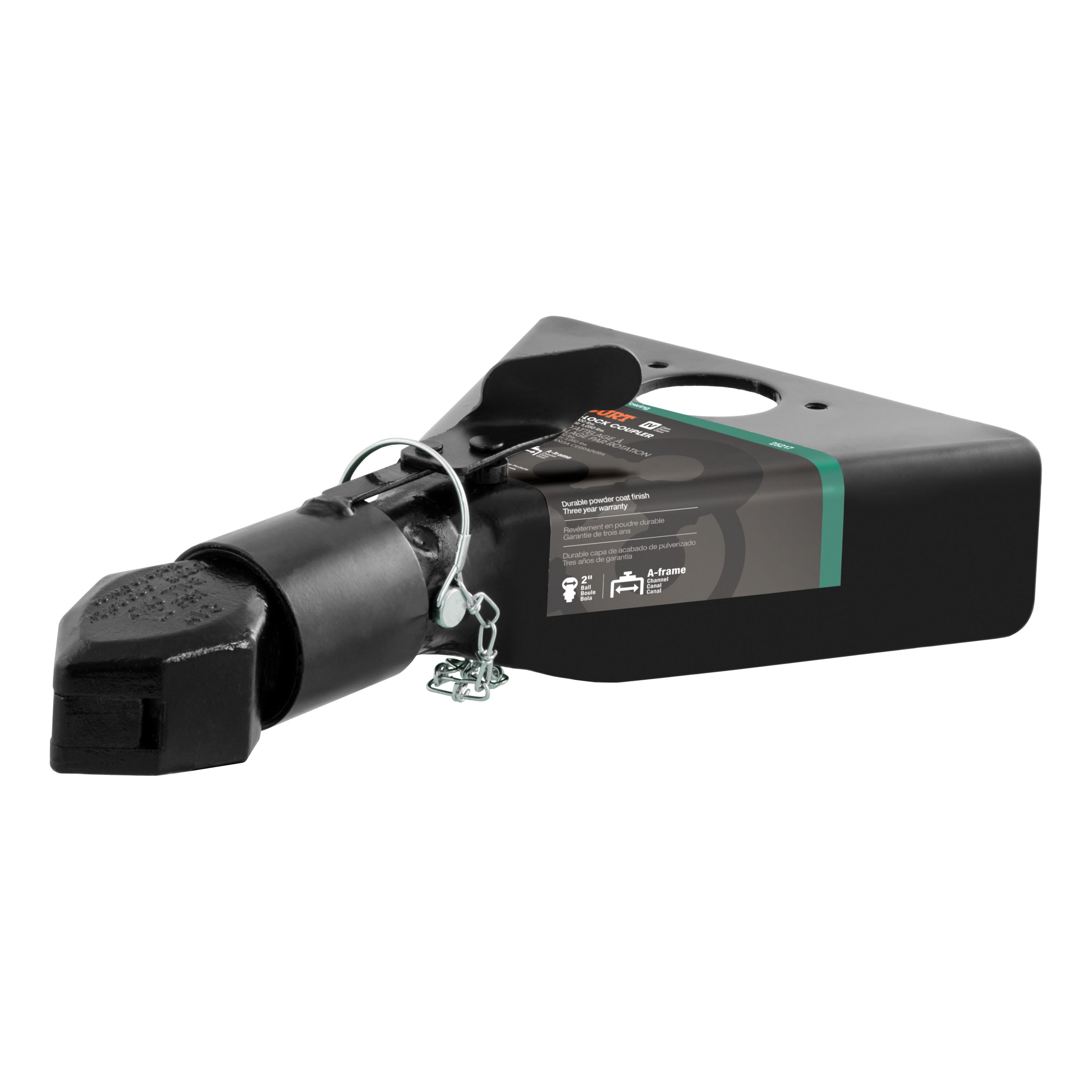 2" A-Frame Coupler with Sleeve-Lock (7,000 lbs, Black) - 25217