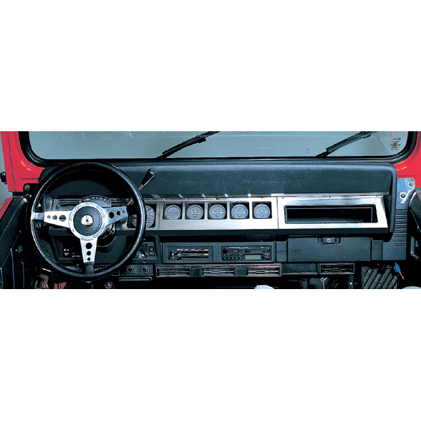 Dash Overlay Kit, Stainless Steel; 87-95 Jeep Wrangler YJ-11144.01