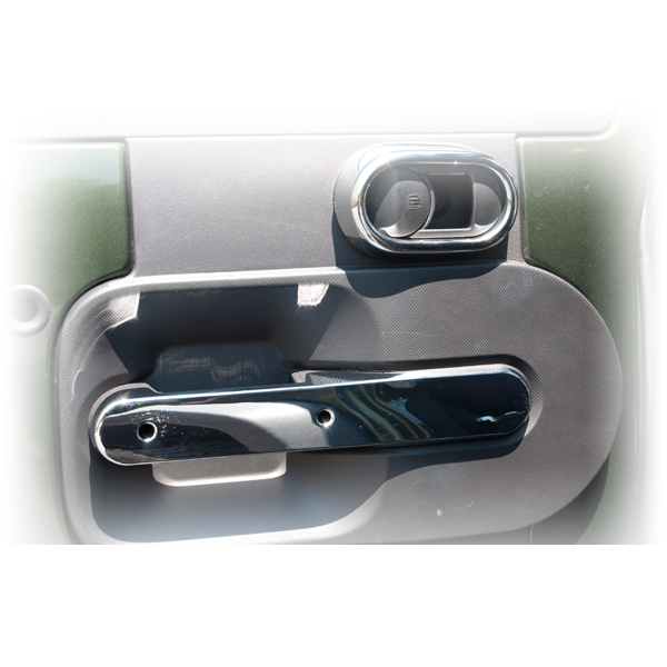 Rear Door Handle Trim, Chrome; 07-10 Jeep Wrangler JKU-11156.17