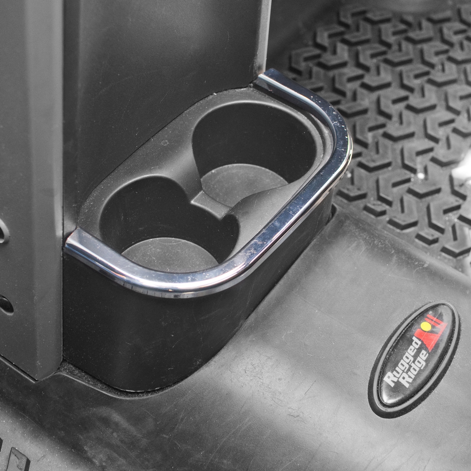 Rear Cup Holder Accent, Chrome; 07-10 Jeep Wrangler JK-11156.18
