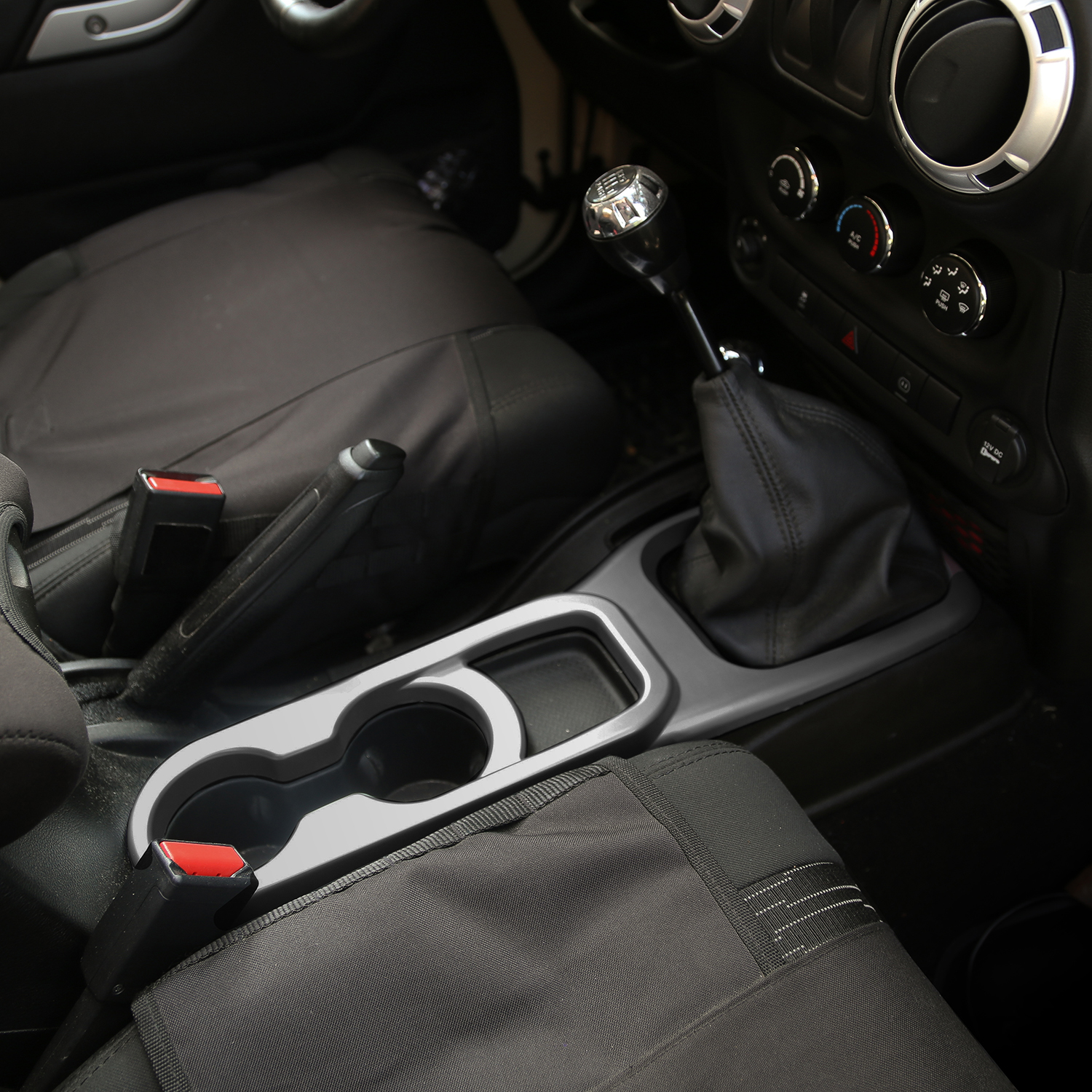 Center Cup Console, Charcoal, Manual; 11-16 Jeep Wrangler JK-11157.23