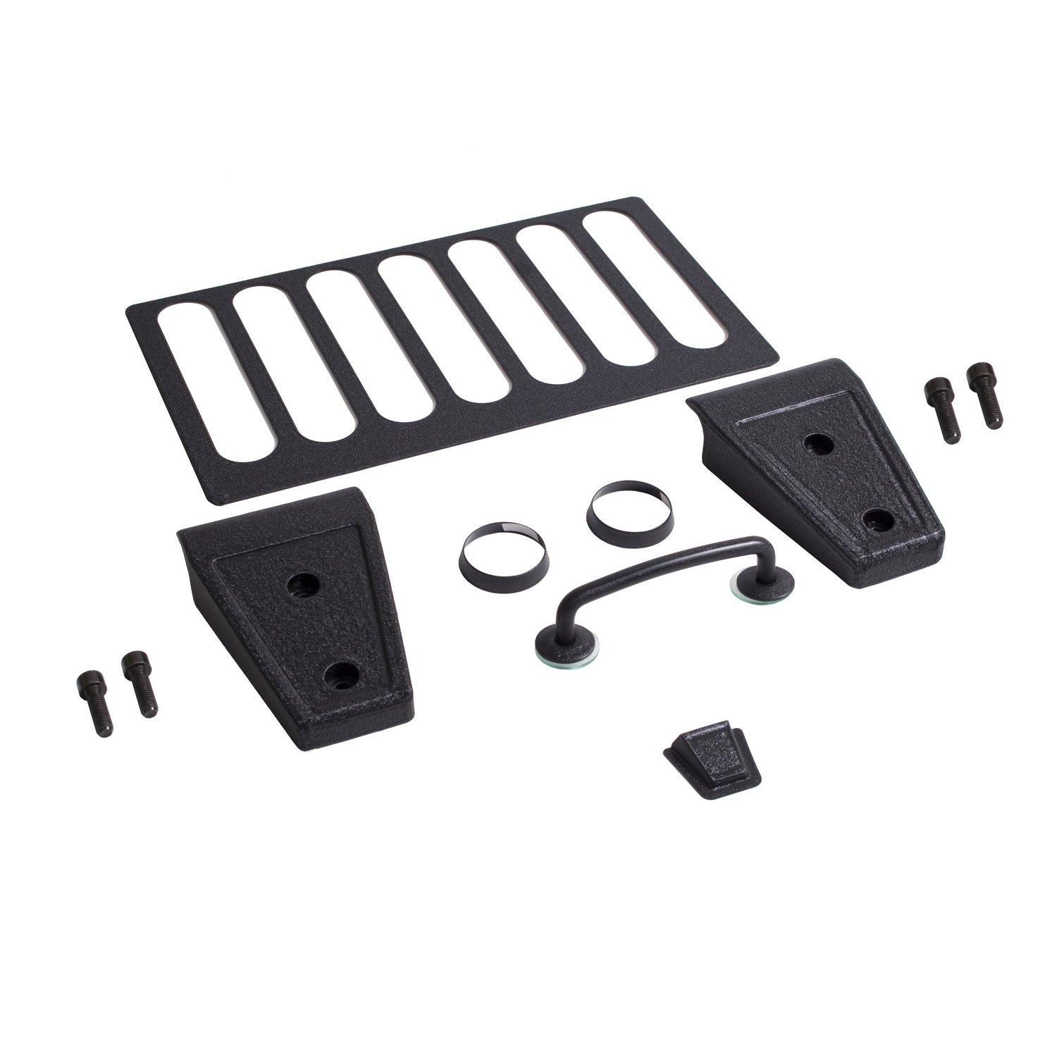 Hood Dress Up Kit, Textured Black; 07-12 Jeep Wrangler JK-11201.04