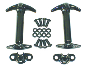Hood Catch Kit, Black; 42-95 Jeep CJ/Wrangler YJ-11210.01