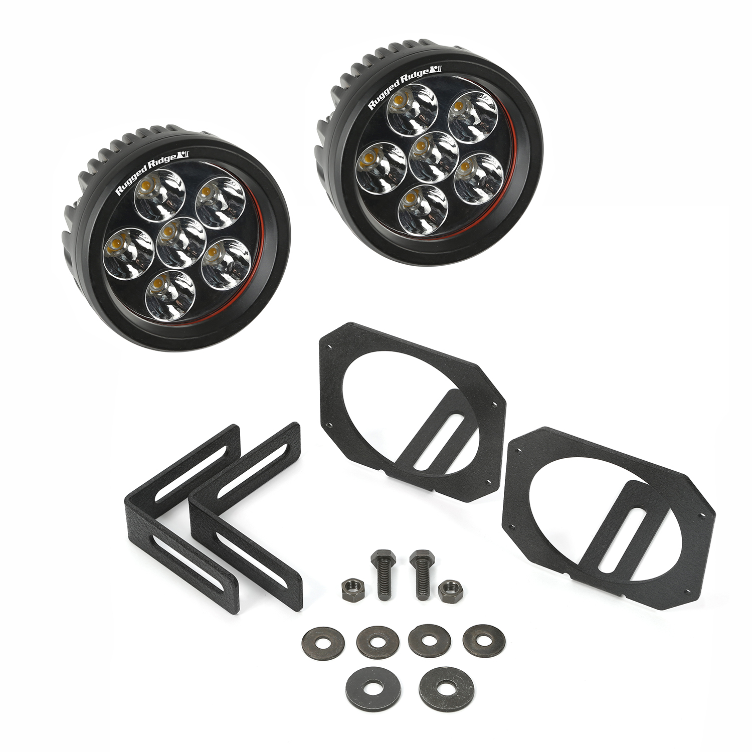LED Light/Mount Kit, Circle; 07-16 Jeep Wrangler JK-11232.27