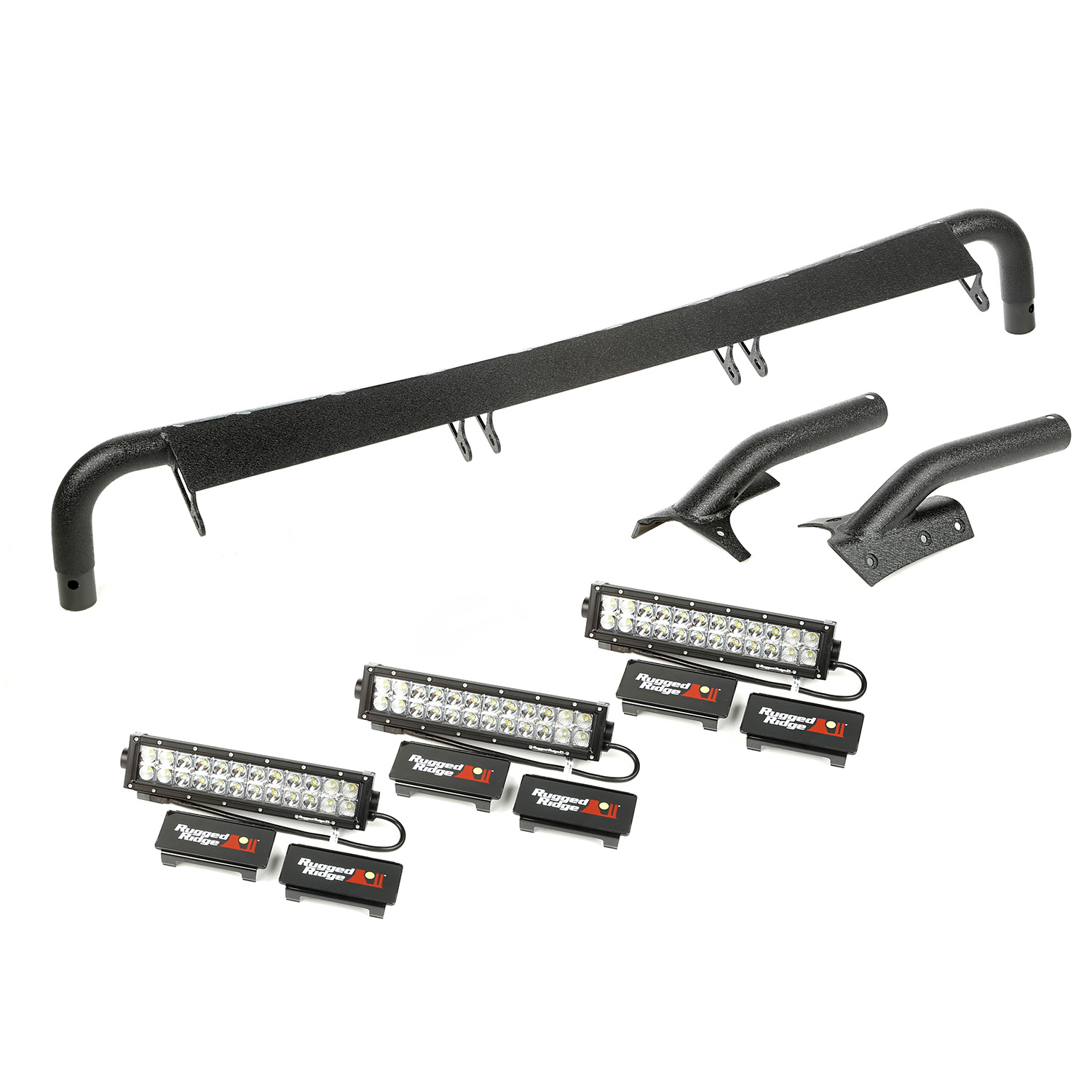 Windshield Light Bar Kit, 3 x 13.5 inch Combo Lamps; 97-06 Jeep Wrangler-11232.29