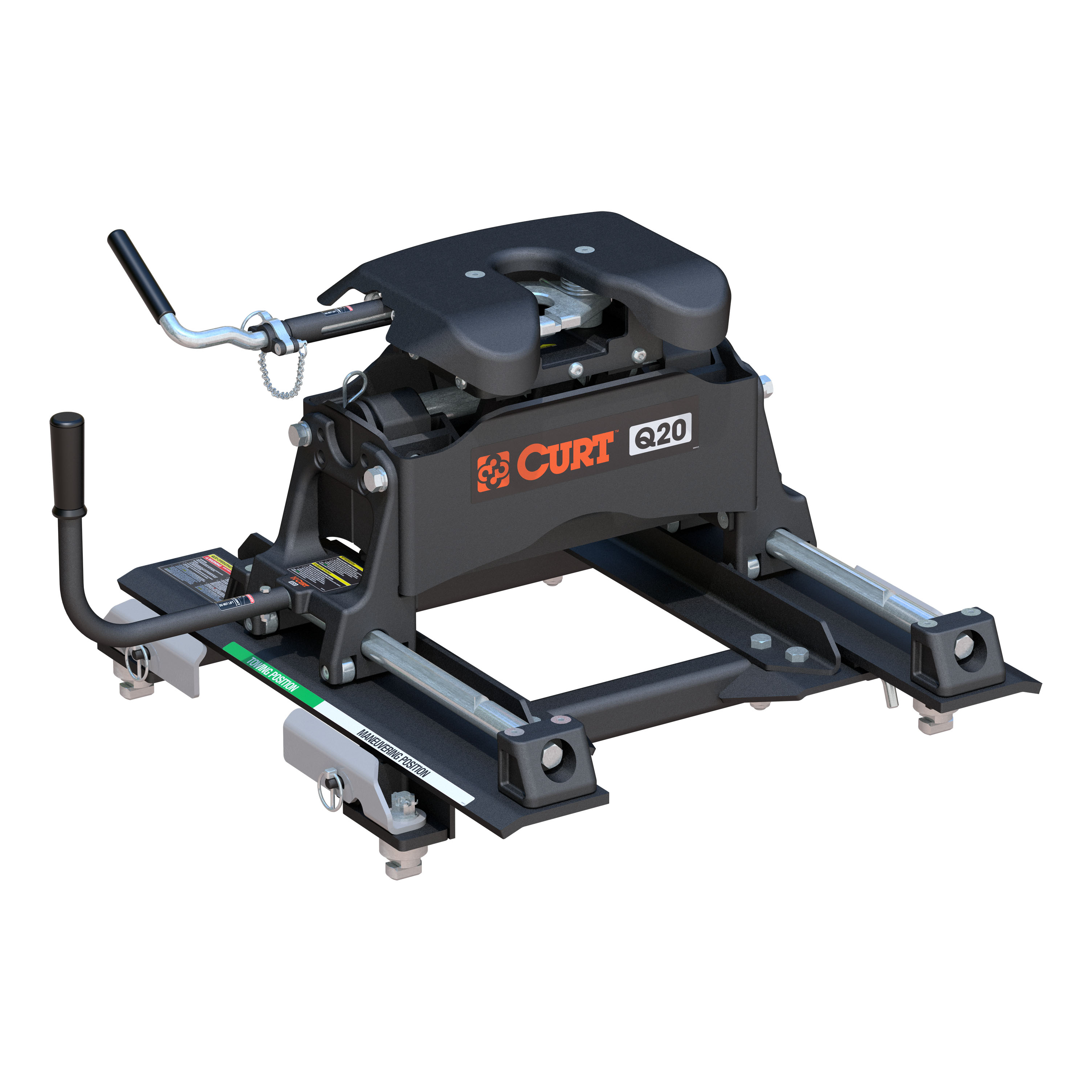 Q20 Sliding 5th Wheel Hitch, 20K, Select Silverado, Sierra, 6.5' Bed Puck System 16671