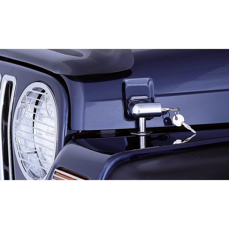 Locking Hood Catch Kit, Chrome; 97-06 Jeep Wrangler TJ-11302.03 Locking Hood Catch Kit, Chrome; 97-06 Jeep Wrangler TJ-11302.03