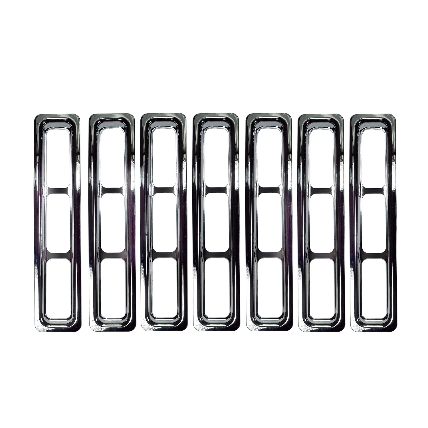 Grille Inserts, Chrome; 97-06 Jeep Wrangler TJ-11306.02