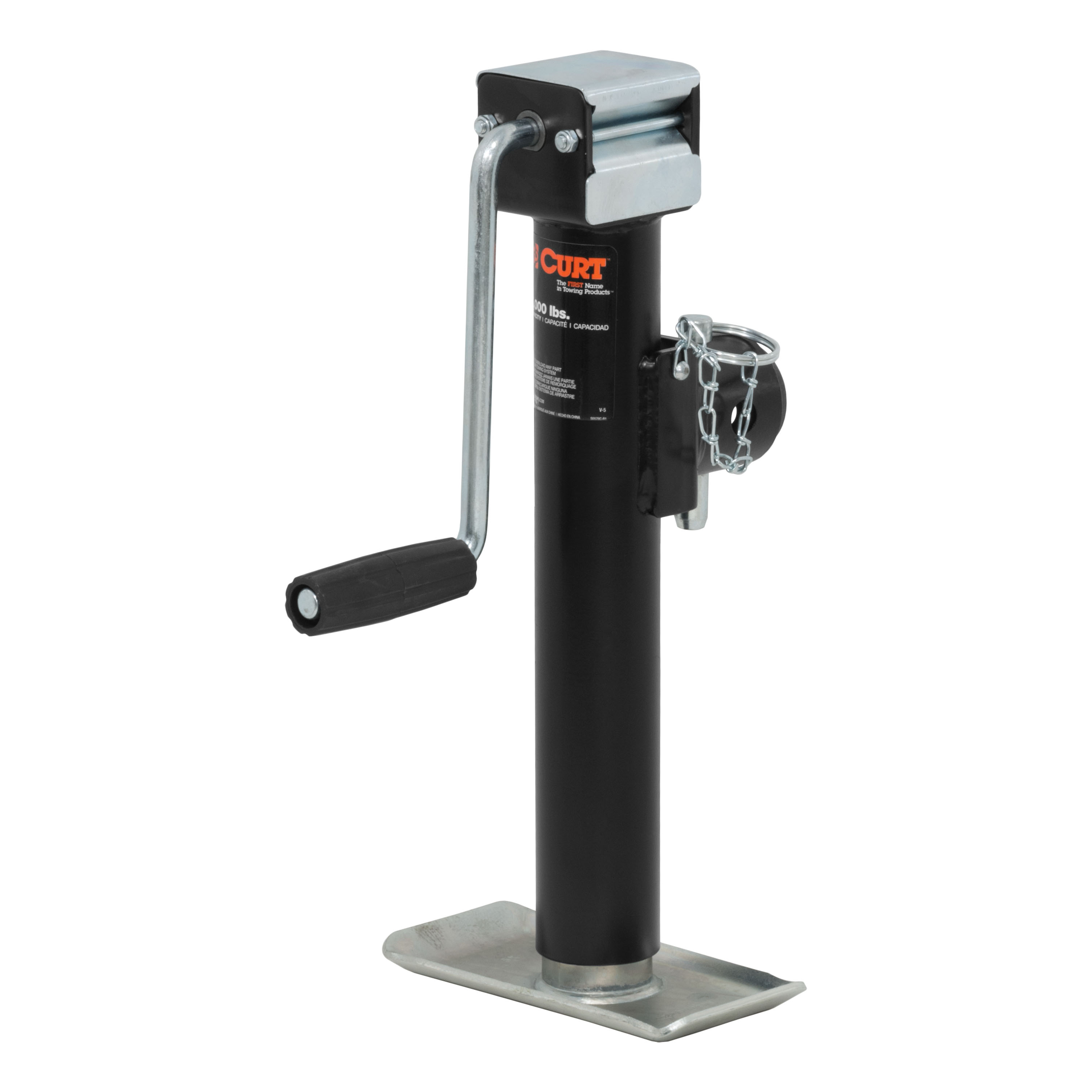 Pipe-Mount Swivel Jack with Side Handle (5,000 lbs, 10" Travel) - 28354