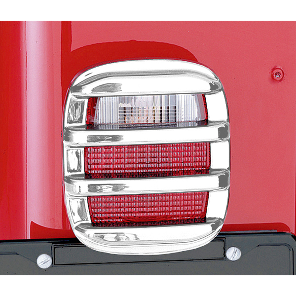 Tail Light Guards, Chrome; 76-06 Jeep CJ/Wrangler YJ/TJ-11354.03
