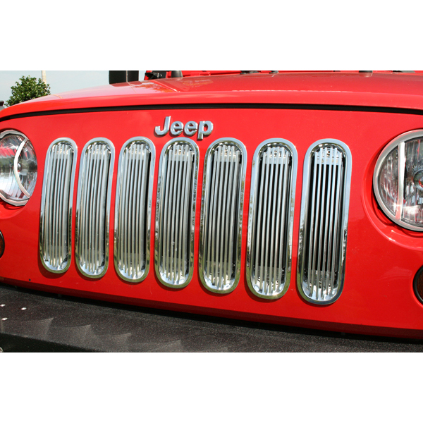Billet Grille Insert, Polished Aluminum; 07-16 Jeep Wrangler JK-11401.20