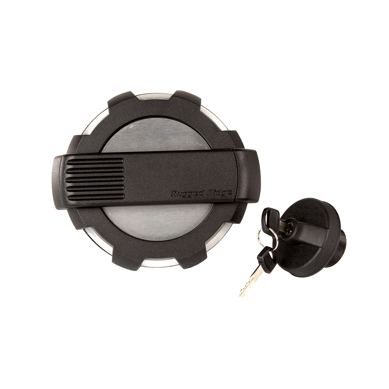 Elite Gas Cap Door Kit, Locking, Brushed, Aluminum; 07-18 Wrangler JK-11425.15