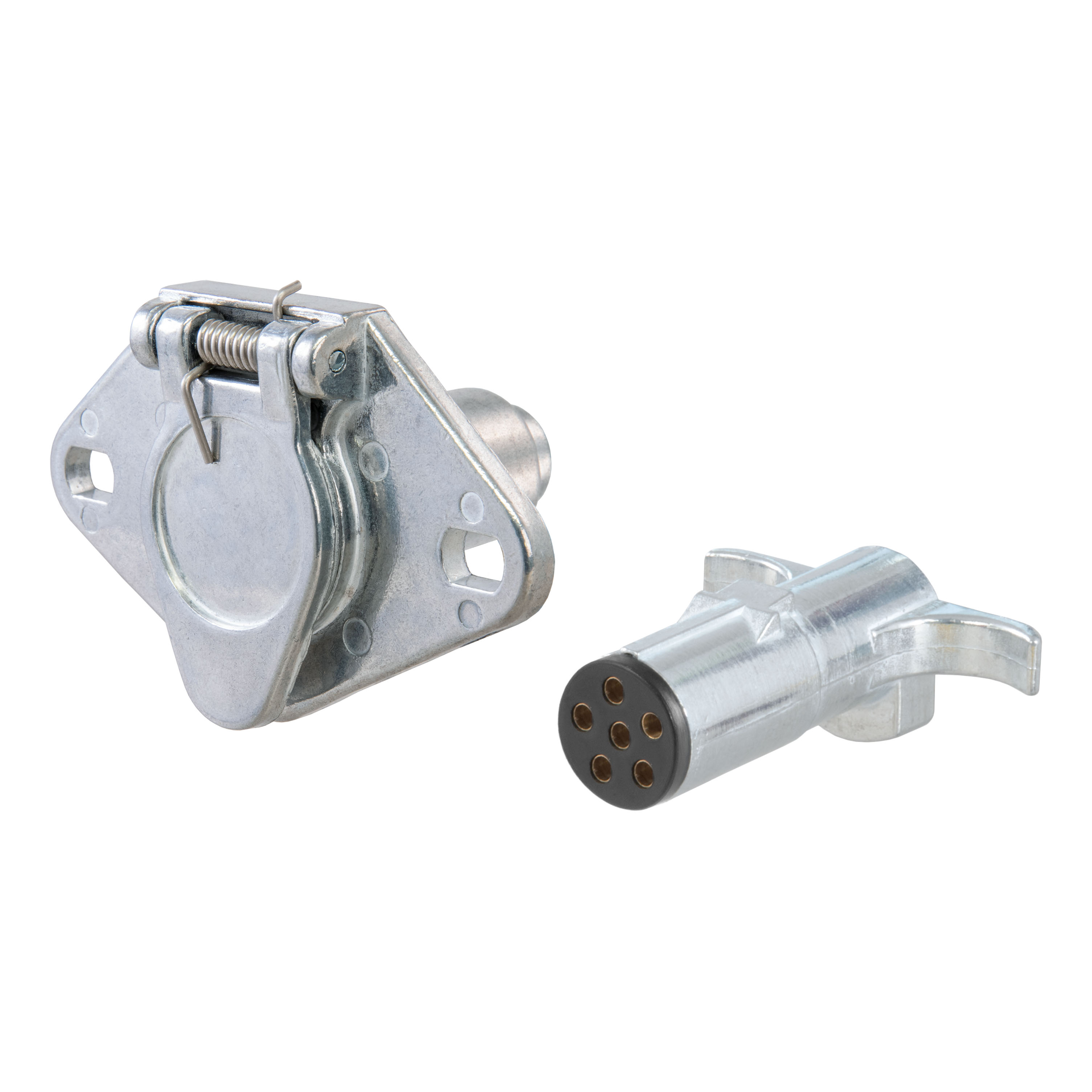 6-Way Round Connector Plug & Socket (Packaged) - 58092