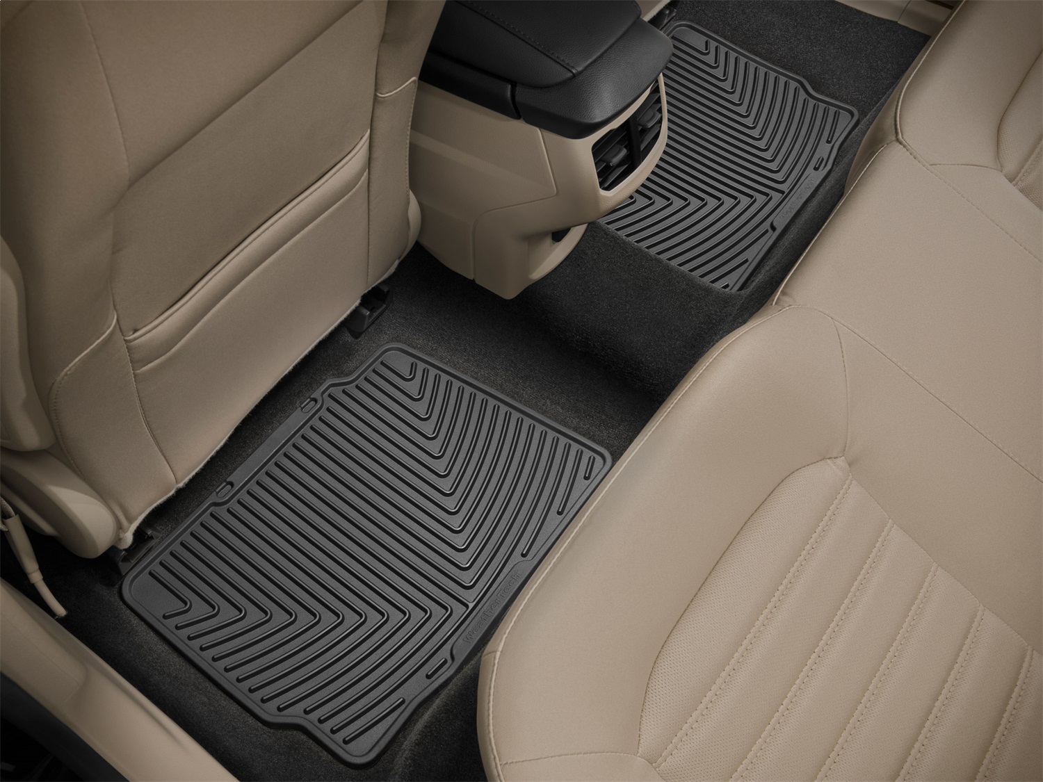 Rear Rubber Mats, Black W313