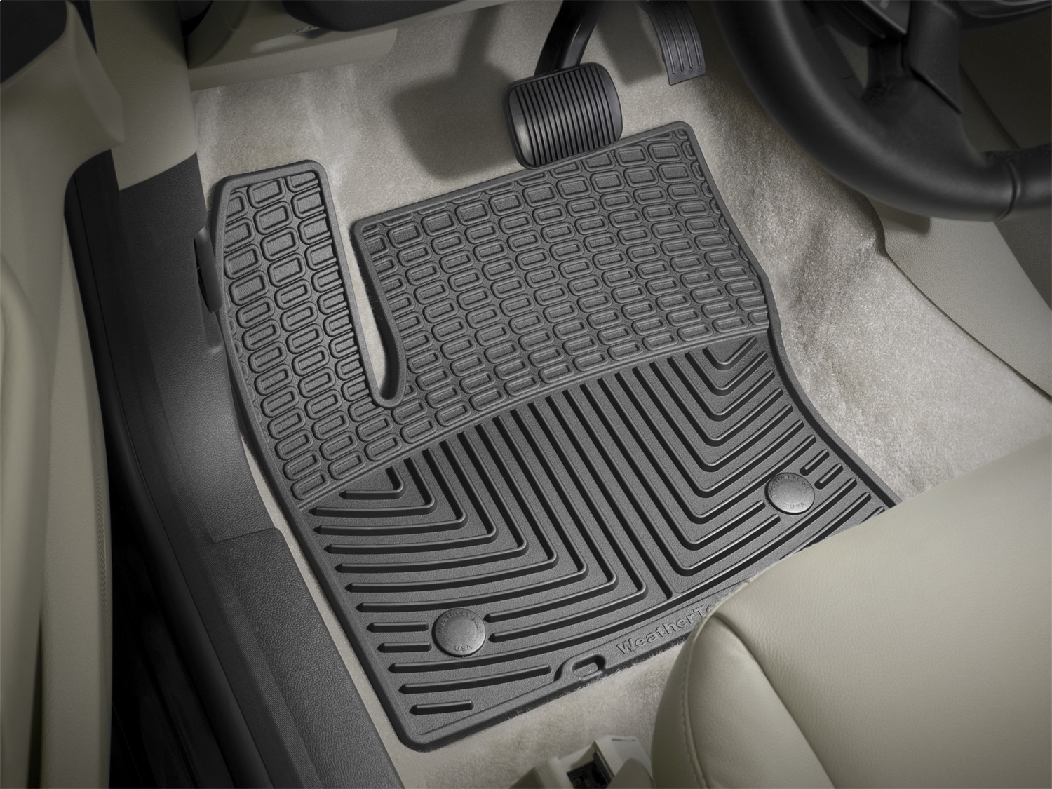 Front Rubber Mats, Black W283