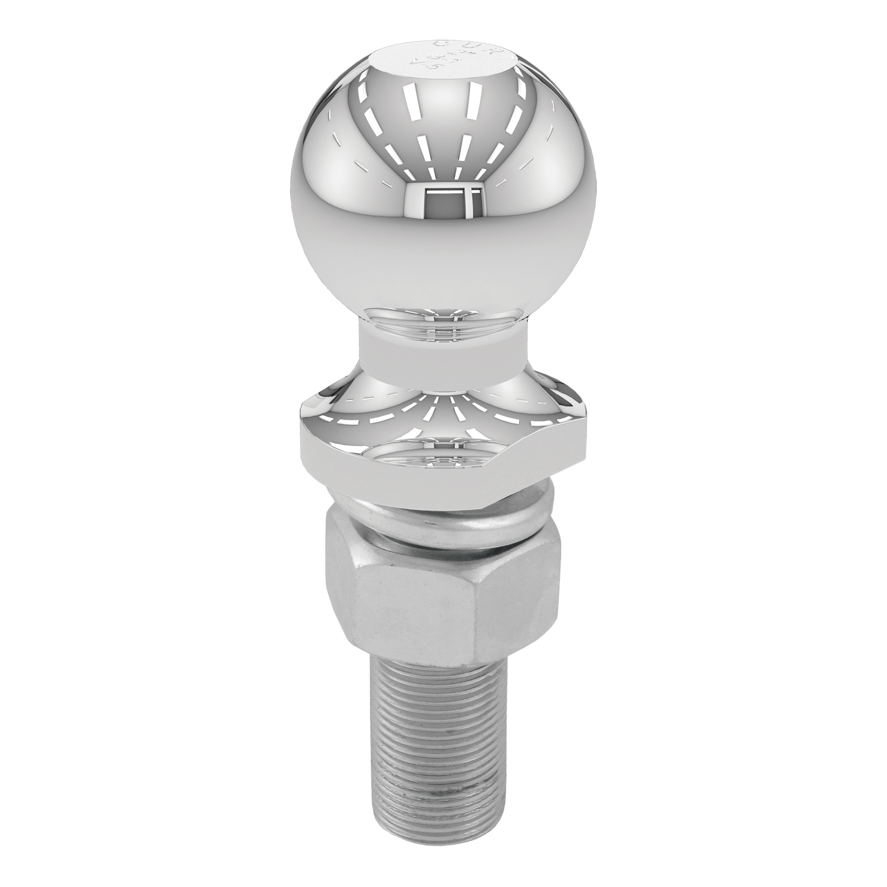 2" Trailer Ball (1" x 3" Shank, 6,000 lbs., Chrome, Packaged) - 40074