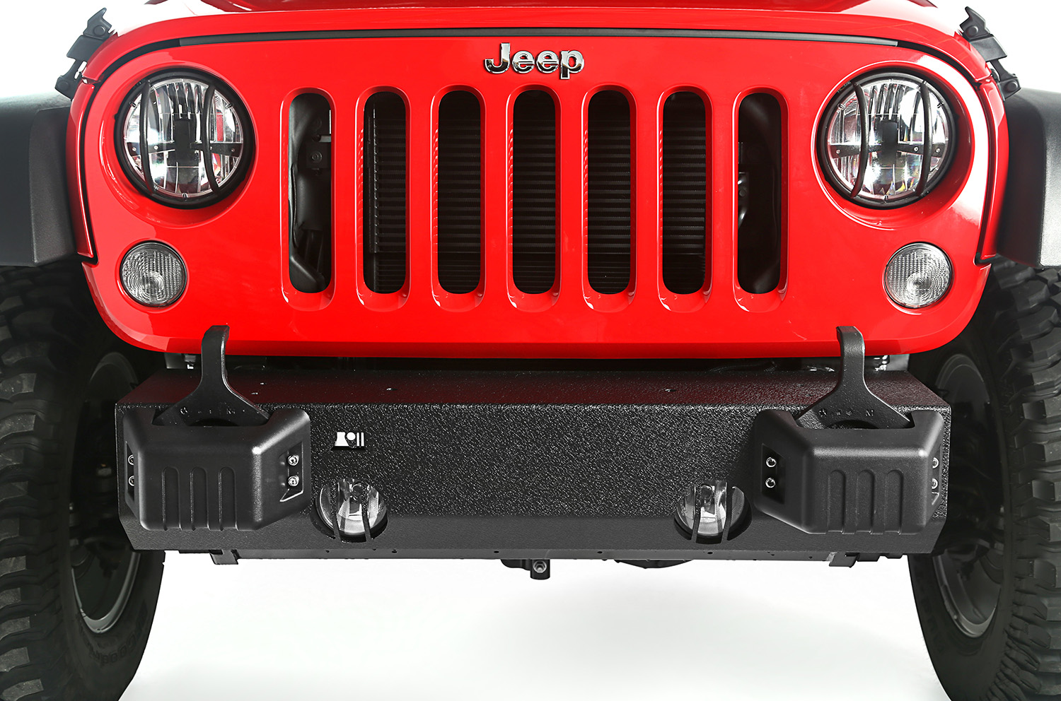 XHD Front Bumper Base, Tow Point Covers; 07-16 Jeep Wrangler JK-11540.28