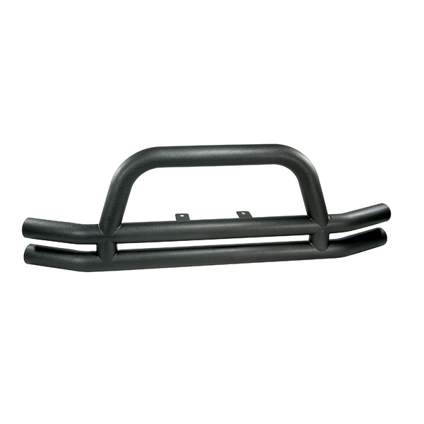 Double Tube Front Bumper, 3 Inch, Black; 76-06 Jeep CJ/Wrangler YJ/TJ-11561.01