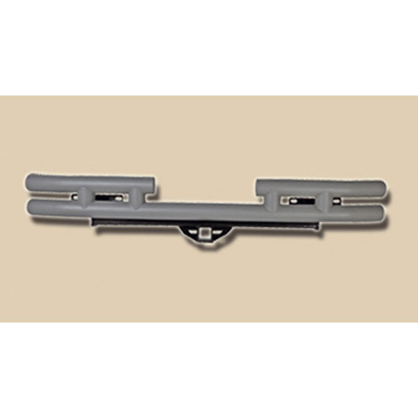Tube Rear Bumper w/ Hitch, 3 Inch, Titanium; 87-06 Jeep Wrangler YJ/TJ-11572.04