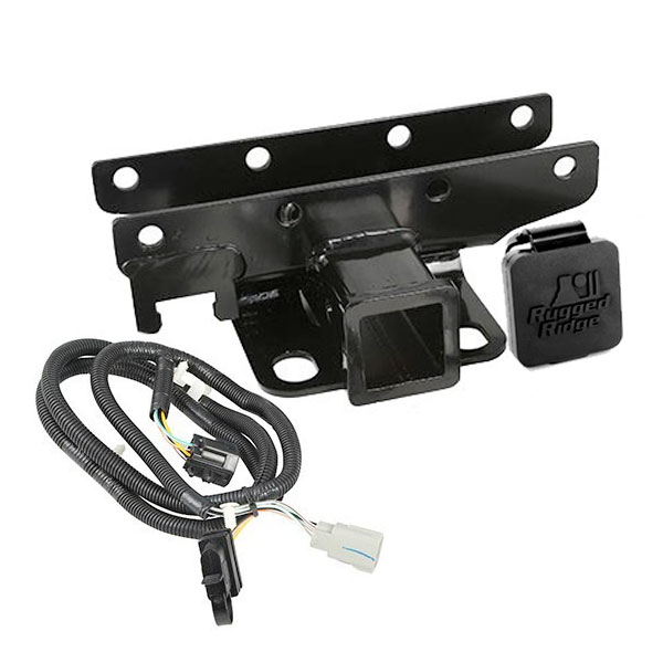 Receiver Hitch Kit, Wire Harness, Rugged Ridge Logo; 07-16 Wrangler-11580.60