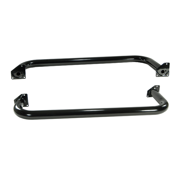 Round Tube Side Steps, 3 Inch, Black; 97-06 Jeep Wrangler TJ-11590.04