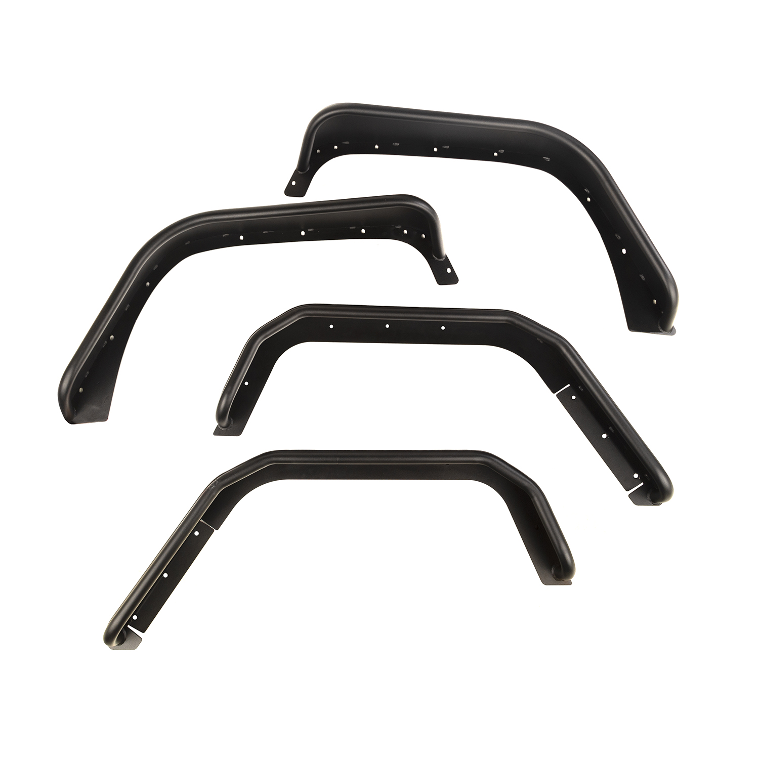 Steel Tube Fender Flares; F/R Set; 07-18 Wrangler JK-11615.48