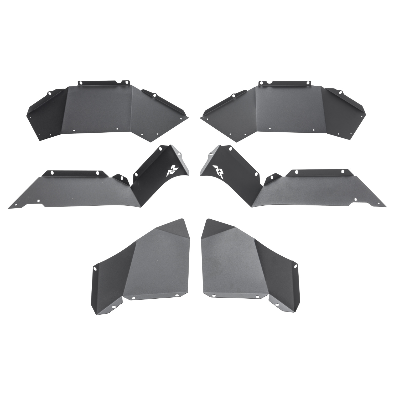 Inner Fender Liners, Rear, Aluminum, Blk; 18-21 JL-11615.62