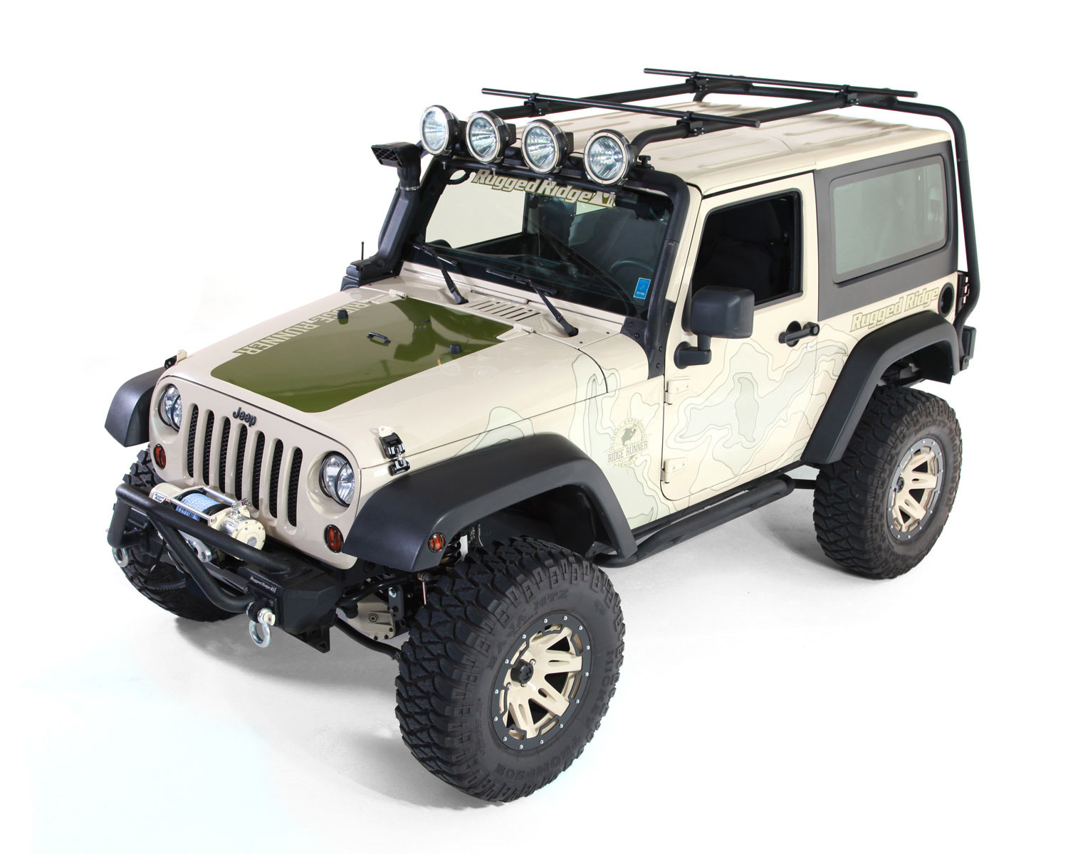 Sherpa Roof Rack Kit, 2-Door; 07-16 Jeep Wrangler JK-11703.21