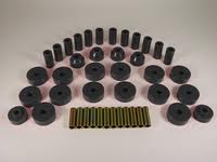 Total Bushing Kit, Black; 55-75 Jeep CJ5/CJ7-1-2001BL