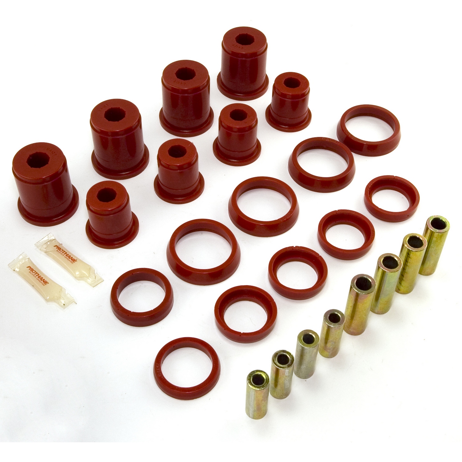 Control Arm Bushing Kit, Front, Red; 97-06 Jeep Wrangler TJ-1-204