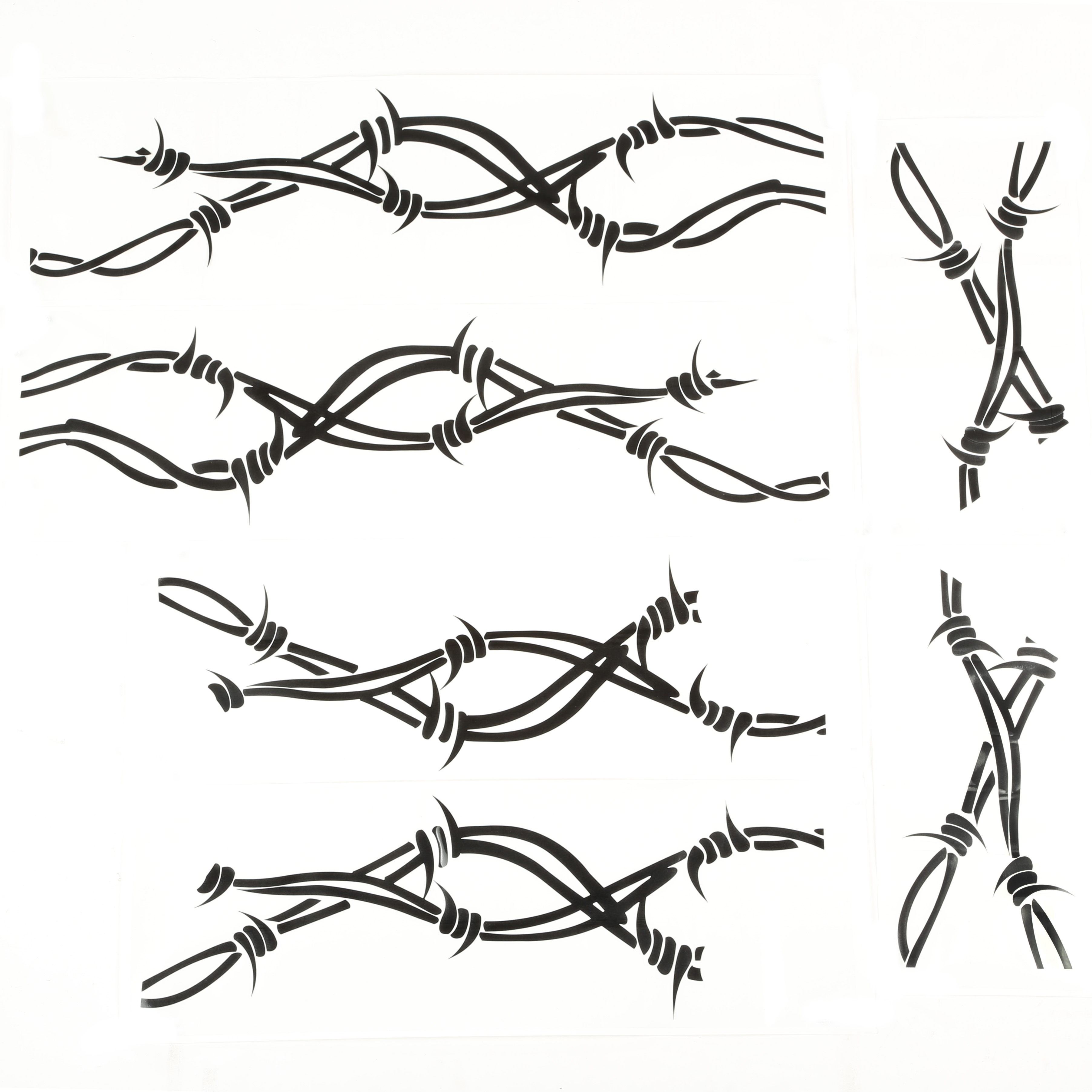 Side Decals, Pair, Barbed Wire; 07-16 Jeep Wrangler JK-12300.32