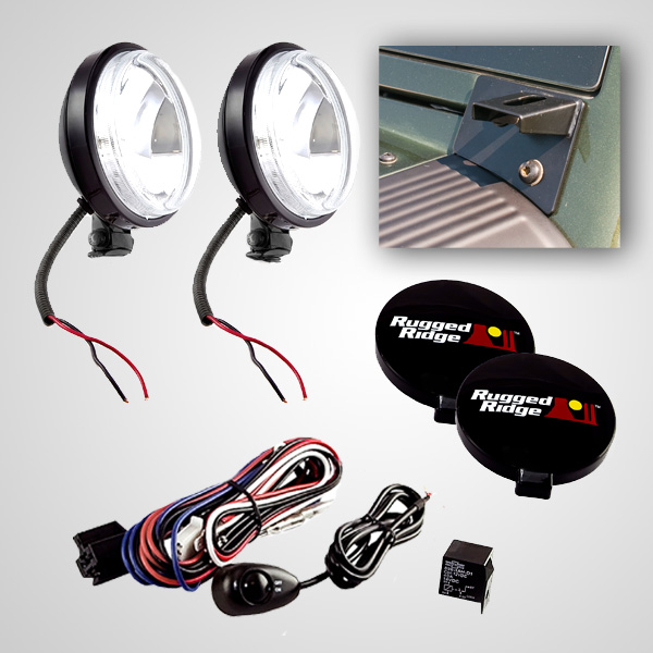 Windshield Light Mount Kit; 07-16 Jeep Wrangler JK-12496.04