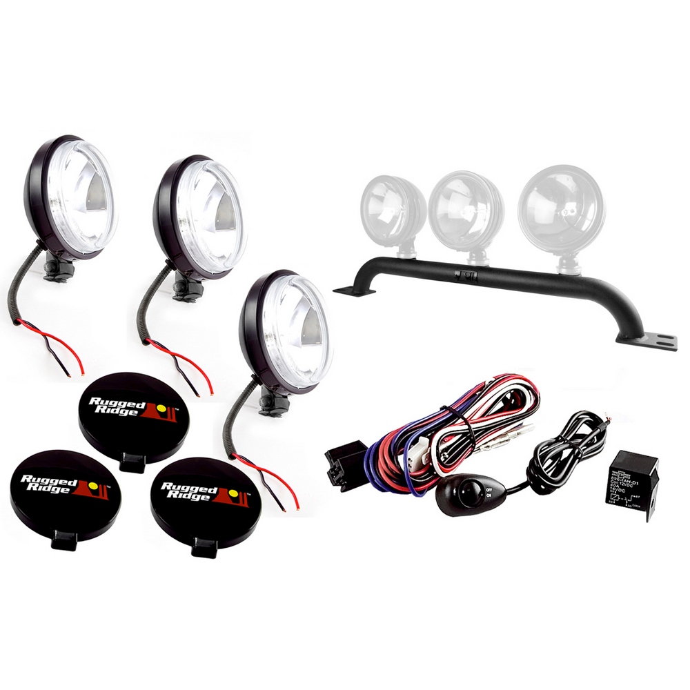 Front Bumper Light Bar Kit; 07-16 Jeep Wrangler JK-12496.13