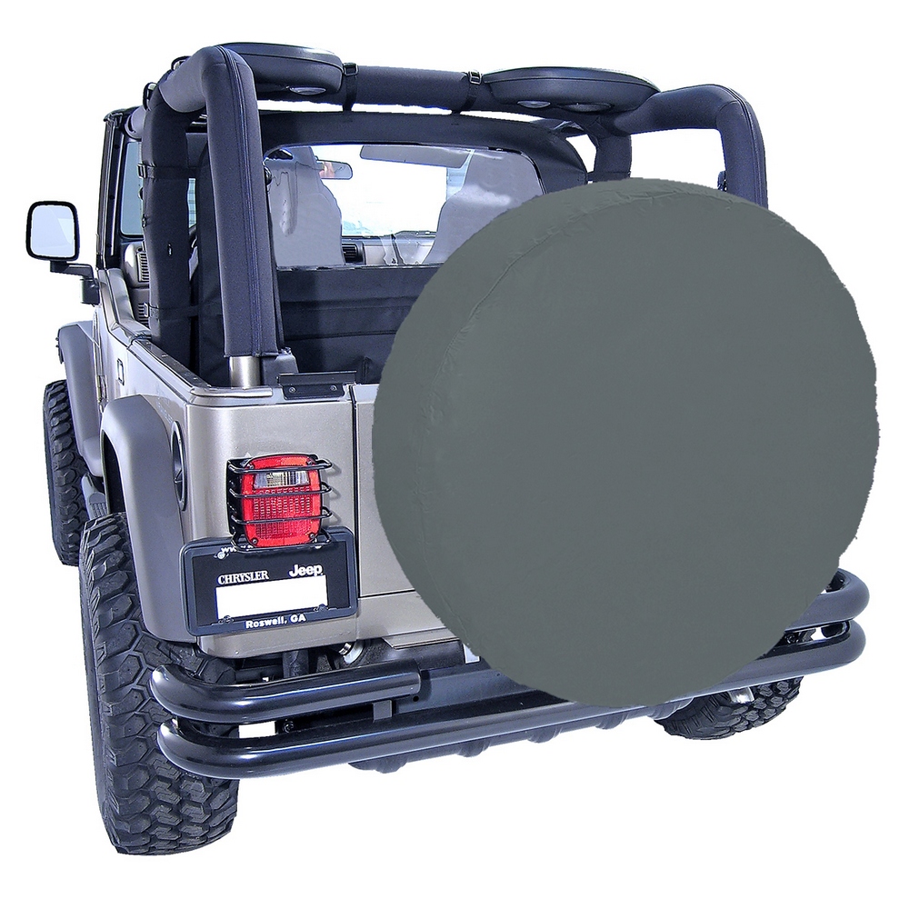 35-36 Inch Tire Cover, Black Denim-12804.15