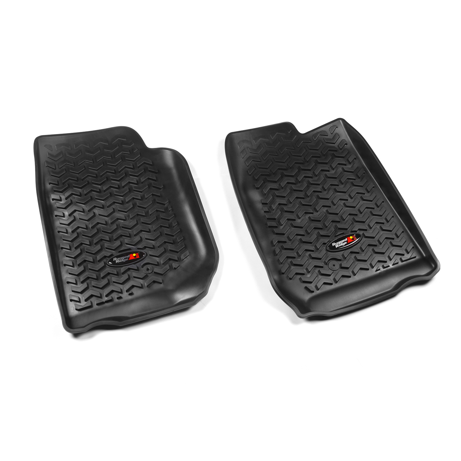 Floor Liners, Front, Black; 07-16 Jeep Wrangler/JKU-12920.01