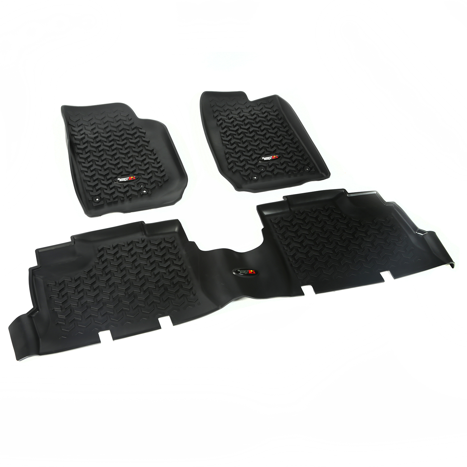Floor Liners, Kit, Black, 4-Door; 07-16 Jeep Wrangler JK-12987.04