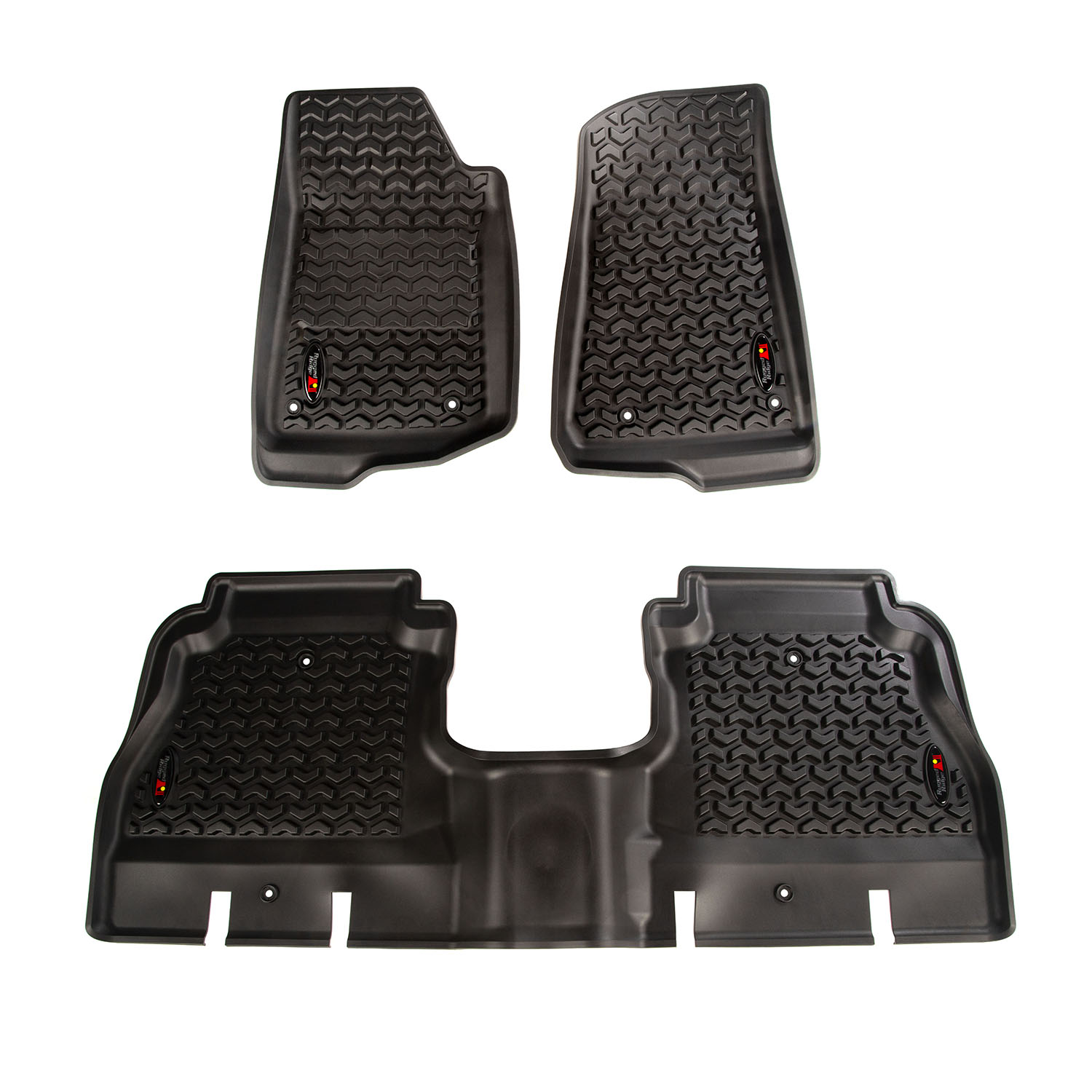 Floor Liner, Front/Rear; Black, 2018-2020 Jeep Wrangler JL 4 Dr-12987.05