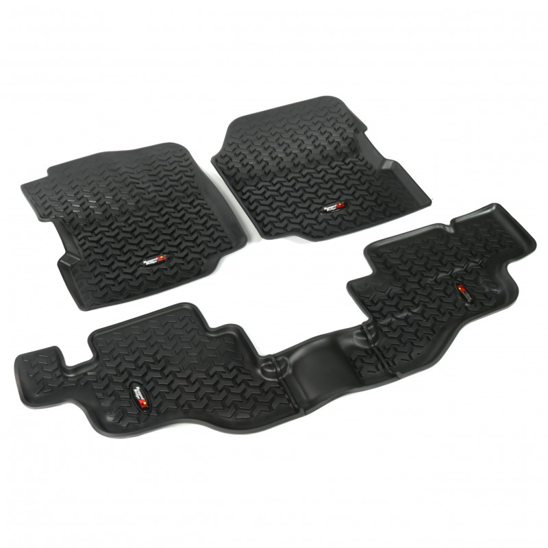 Floor Liners, Kit, Black; 76-95 Jeep CJ/Wrangler YJ-12987.09