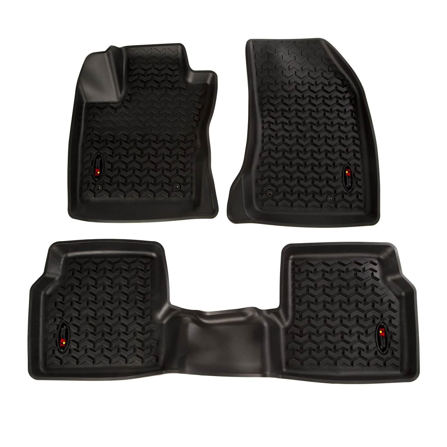 Floor Liner Kit, Front/Rear, Black; 18-19 Jeep Compass MP-12987.42