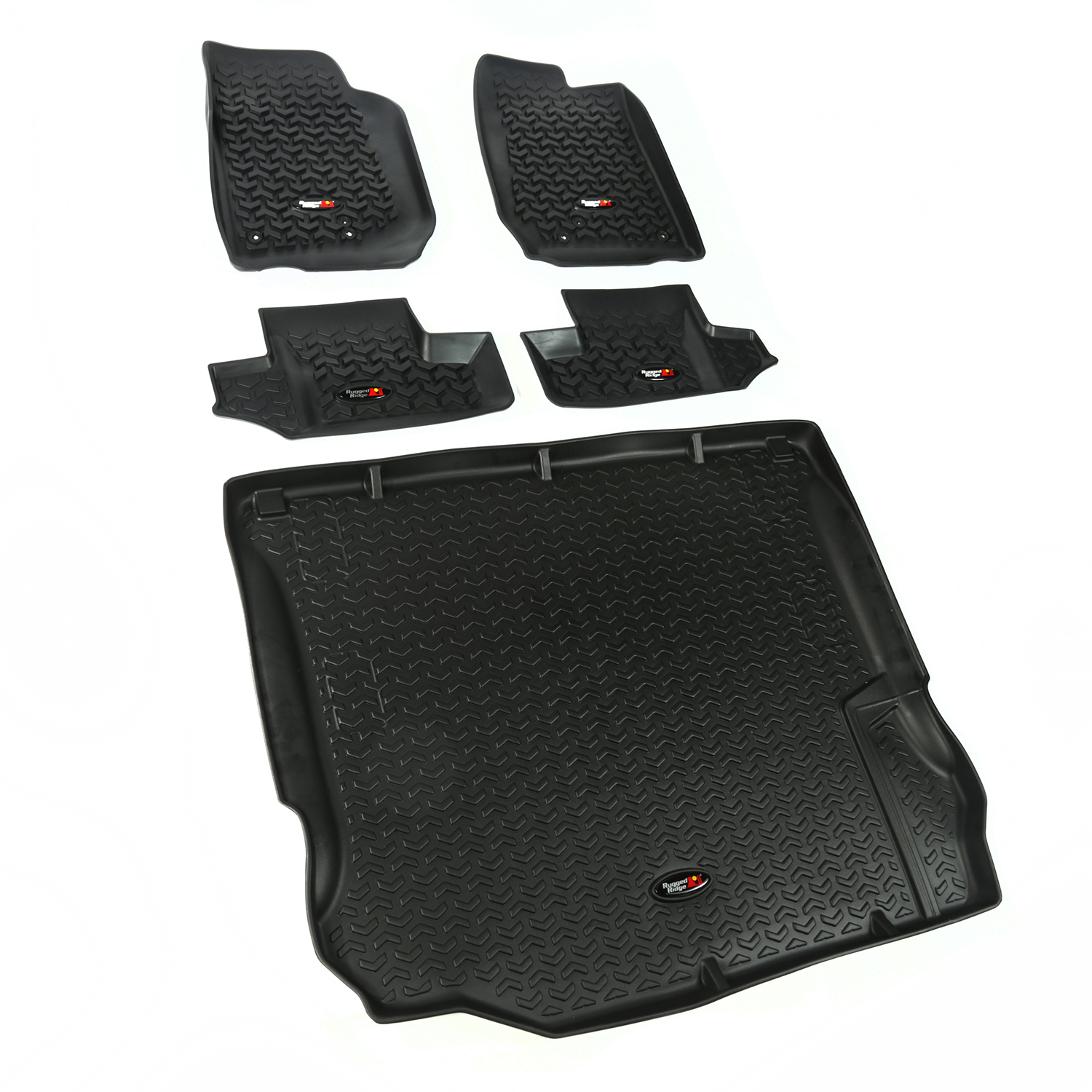 Floor Liners, Kit, Black, 2-Door; 11-16 Jeep Wrangler JK-12988.03