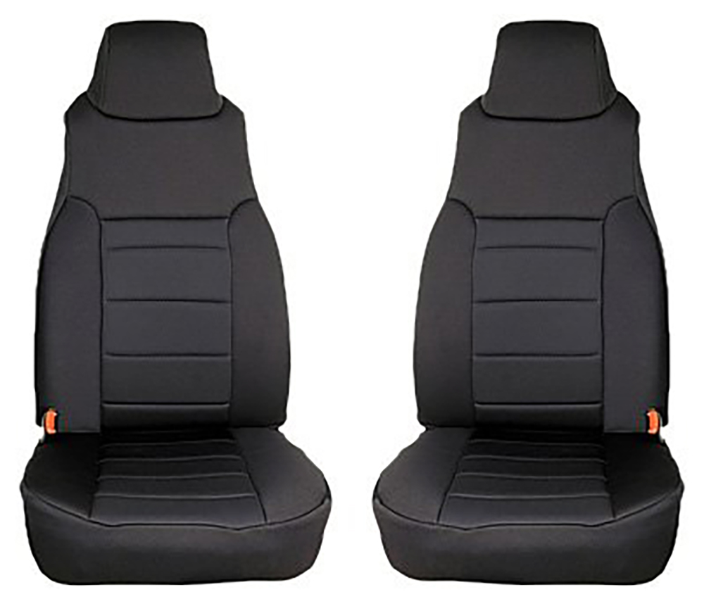 Neoprene Front Seat Covers, Black; 97-02 Jeep Wrangler TJ-13210.01