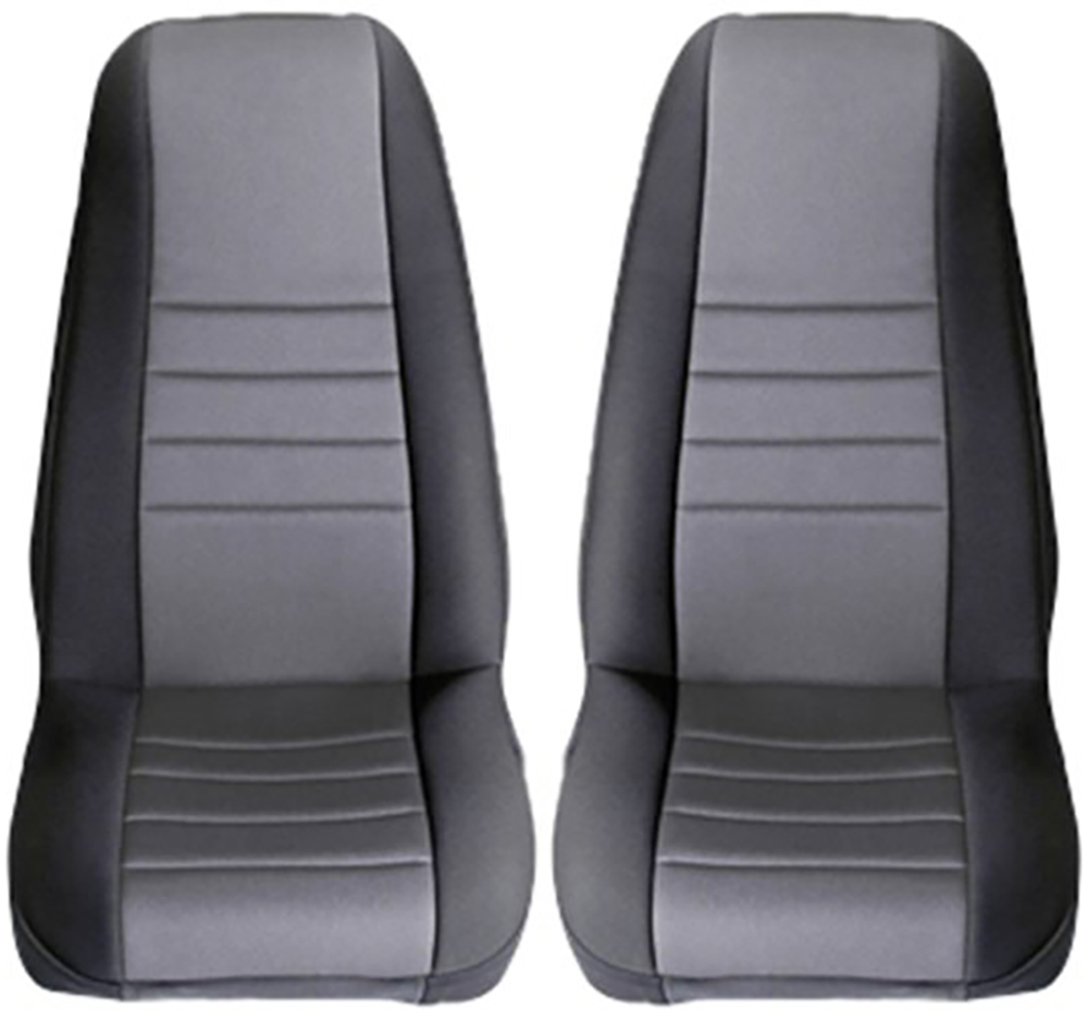 Neoprene Front Seat Covers, Gray; 97-02 Jeep Wrangler TJ-13210.09