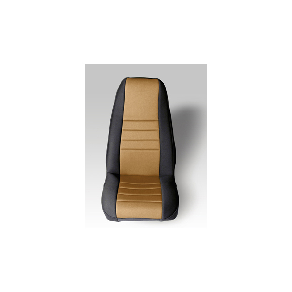 Neoprene Front Seat Covers, Tan; 76-90 Jeep CJ/Wrangler YJ-13212.04