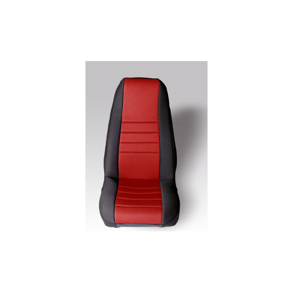 Neoprene Front Seat Covers, Red; 76-90 Jeep CJ/Wrangler YJ-13212.53