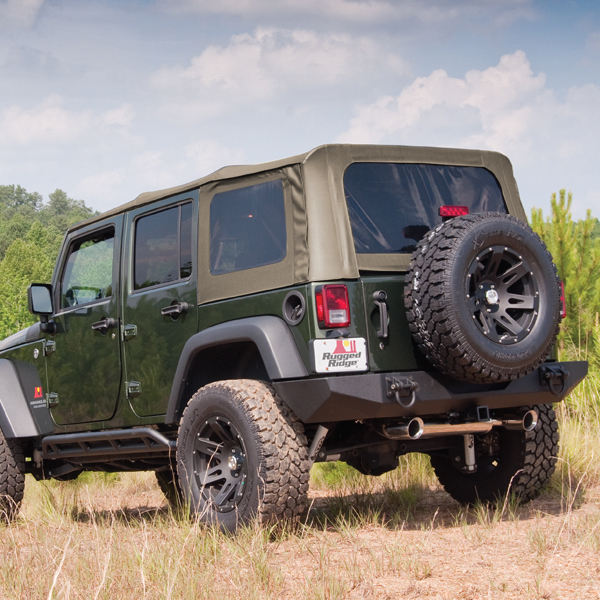 Soft Top, Khaki, Tinted Windows; 07-09 Jeep Wrangler JK-13741.36