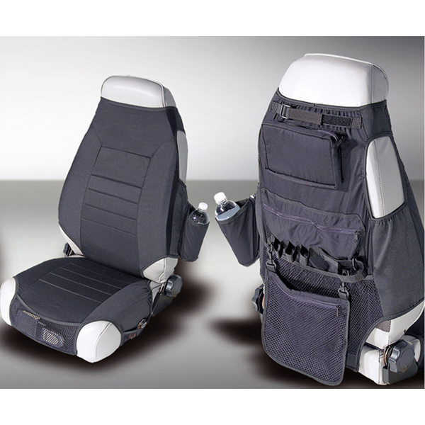 Fabric Seat Protectors, Black; 76-06 Jeep CJ/Wrangler YJ/TJ-13235.01