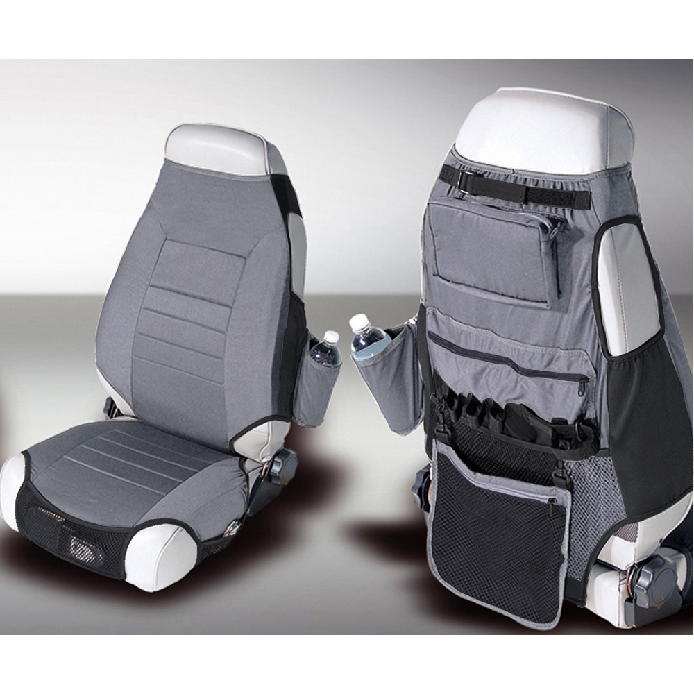 Fabric Seat Protectors, Gray; 76-06 Jeep CJ/Wrangler YJ/TJ-13235.09