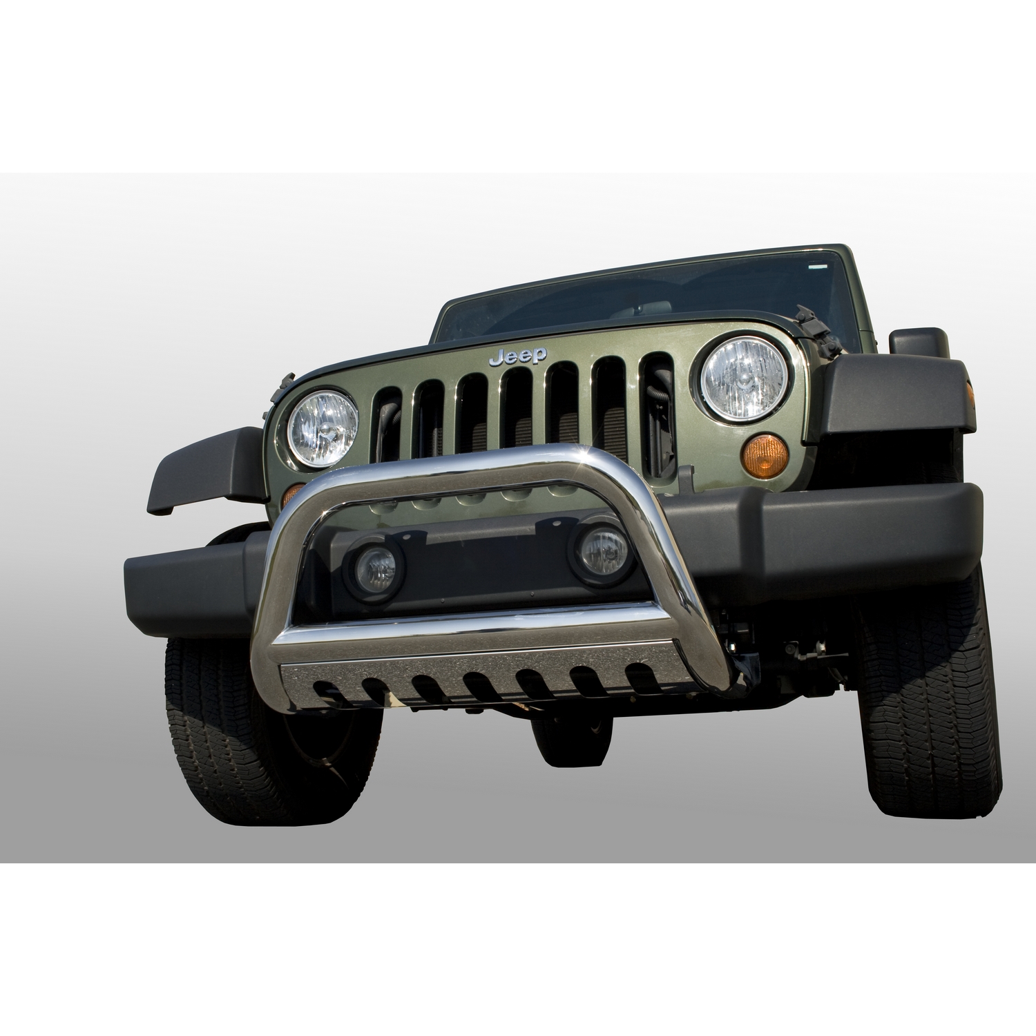 Bull Bar, 3 Inch, Stainless Steel; 07-09 Jeep Wrangler JK-82501.27